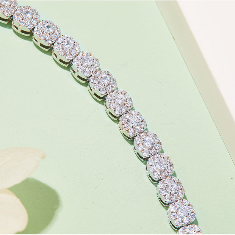 3.5 Carat Moissanite Silver Bracelet