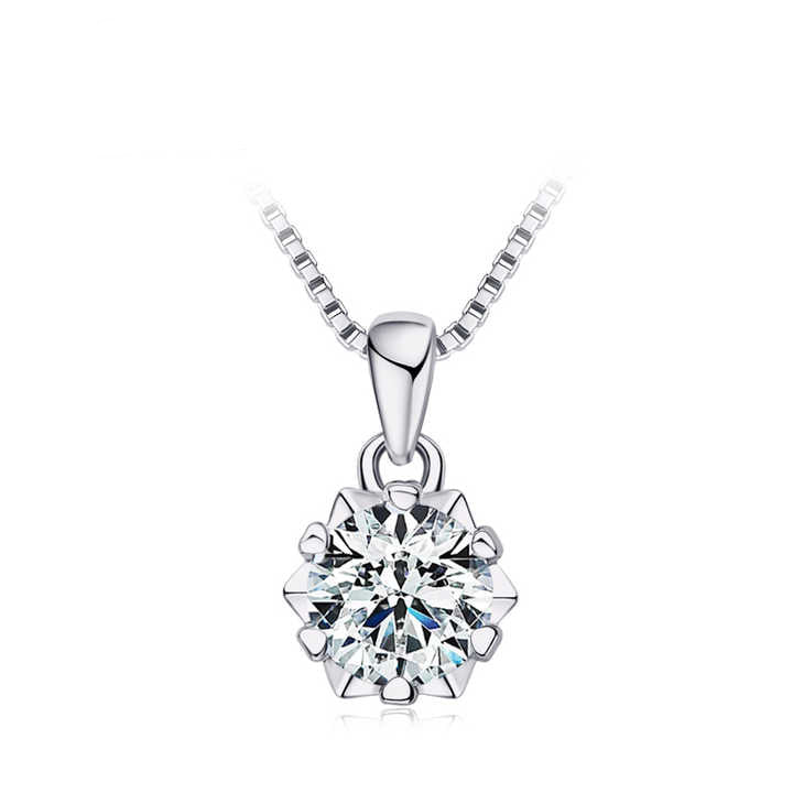 Moissanite Heart Pendant Necklace