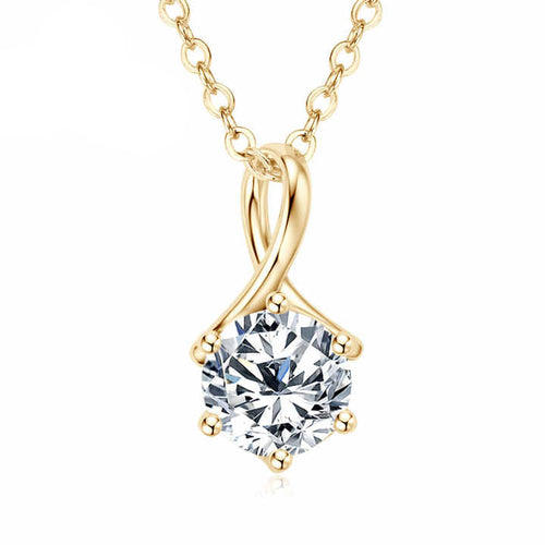 Infinity Pendant Necklace with 1.0ct Moissanite – Elegant Jewelry for Women