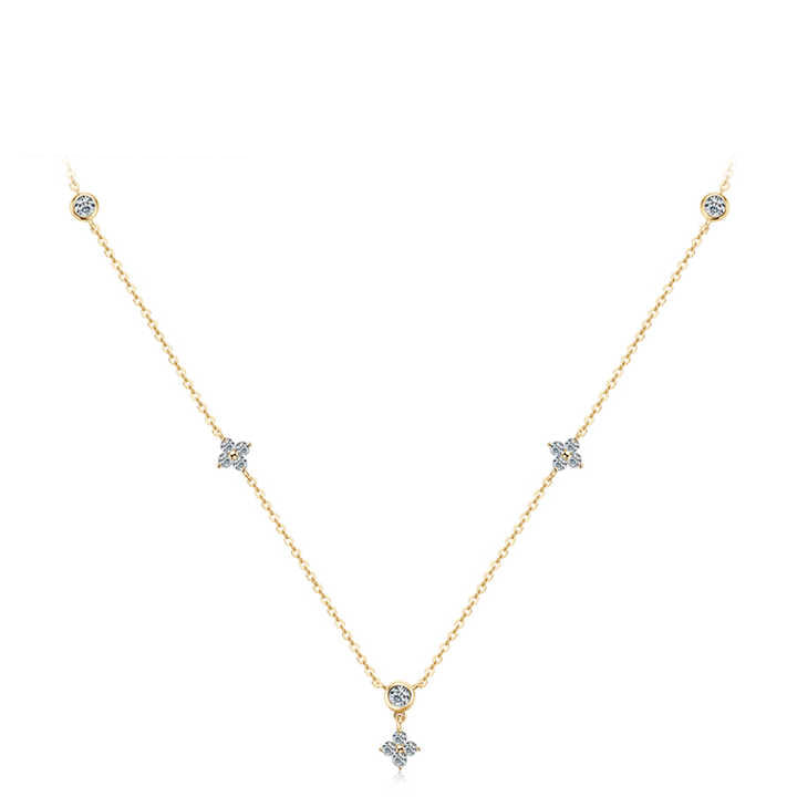 Four-Leaf Clover Moissanite Pendant Necklace