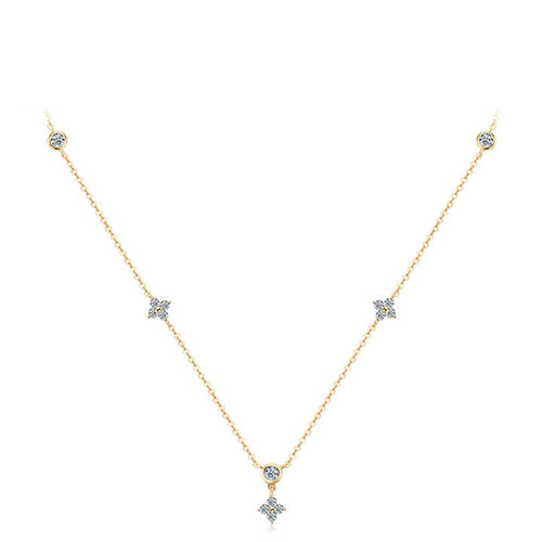 Four-Leaf Clover Moissanite Pendant Necklace