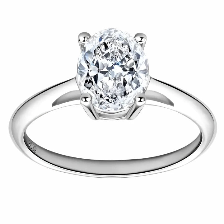 2.0 Carat Oval-Cut Moissanite Engagement Ring - Classic