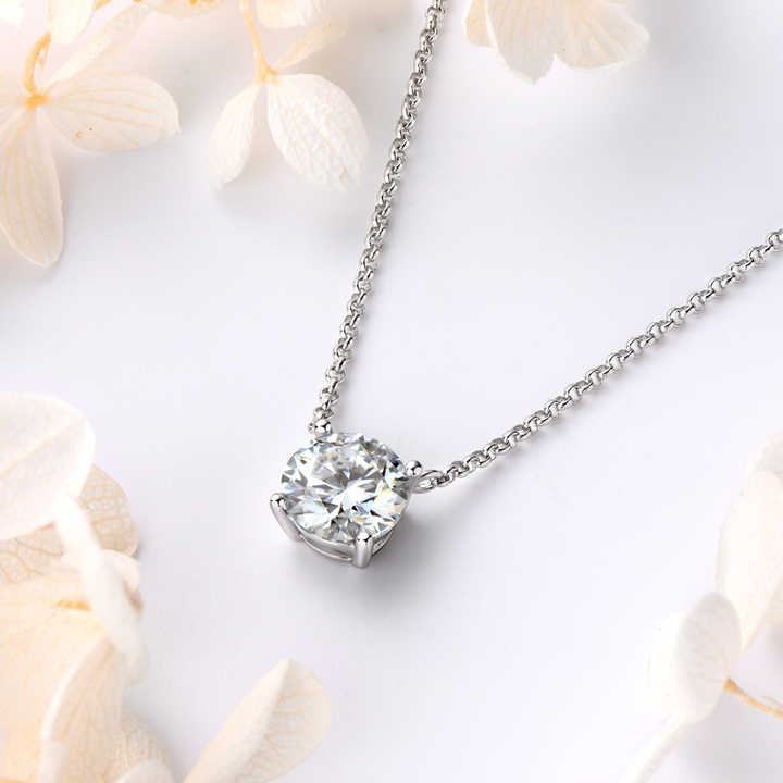 Color Moissanite Pendant Necklace