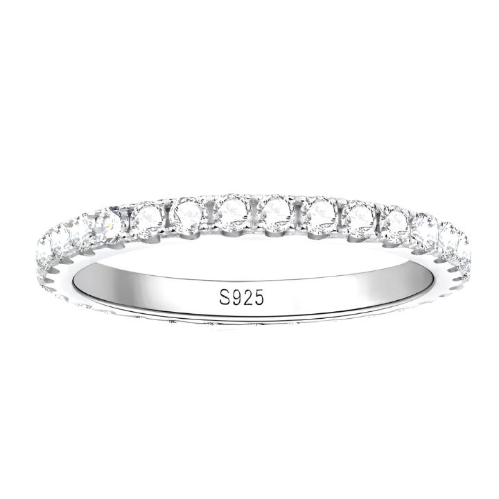 2mm Moissanite Full Eternity Band Brilliant Cut Ring