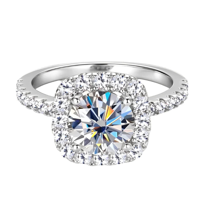 Magnificent Moissanite 2 CT Cushion Ring