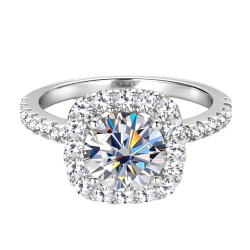Magnificent Moissanite 2 CT Cushion Ring