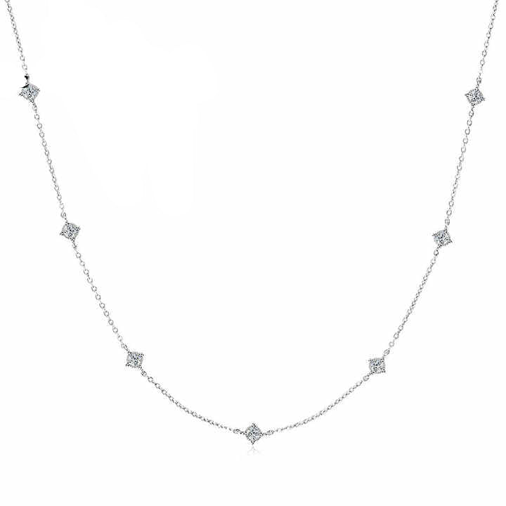 High-Quality Moissanite Choker Necklace – 3mm Round Cut