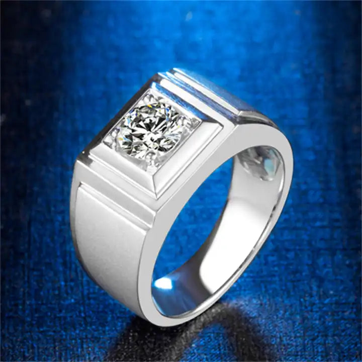 Factory Wholesale Jewelry - 1 Carat Round Moissanite Custom Ring