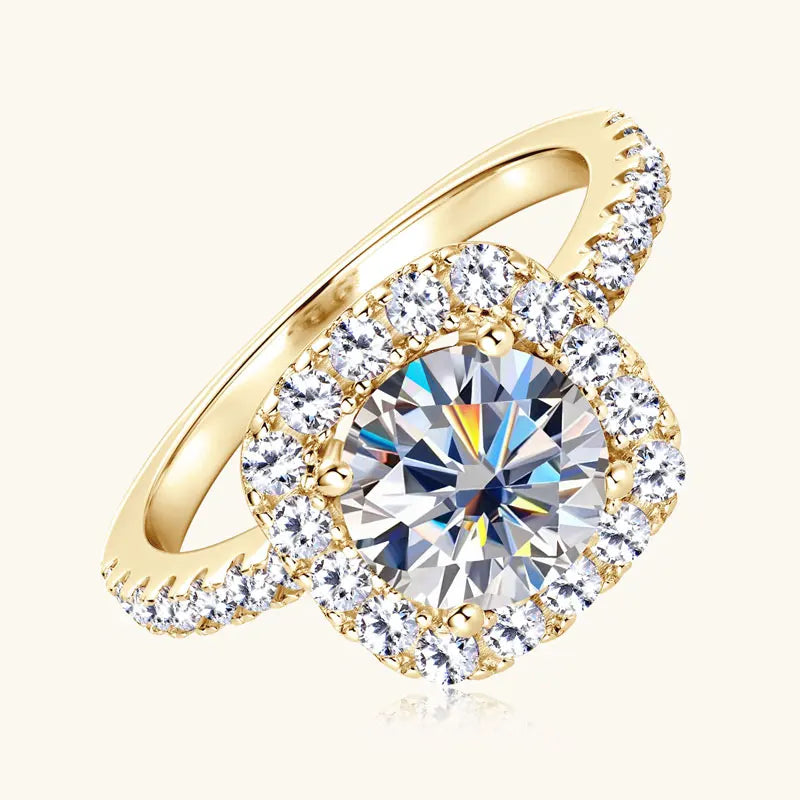 Magnificent Moissanite 2 CT Cushion Ring
