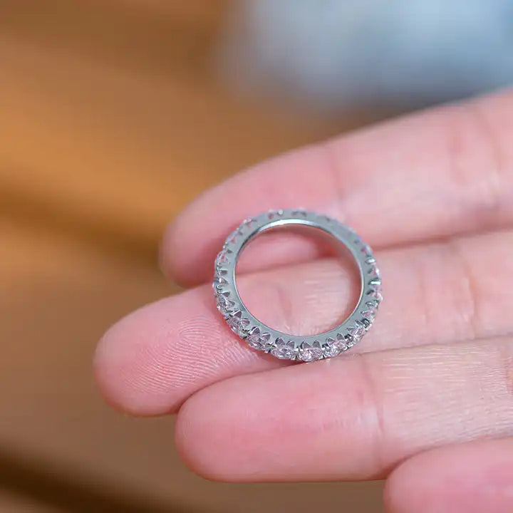 Classic 3mm 0.1ct Moissanite Eternity Band