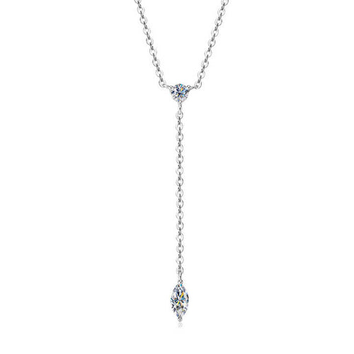 Marquise Cut Moissanite Drop Pendant Necklace – 0.40 Carat