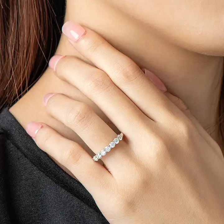 Luxury 7-Stone Moissanite Engagement Wedding Ring