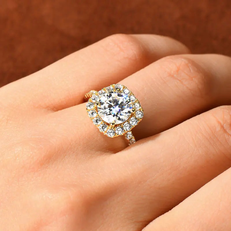 Magnificent Moissanite 2 CT Cushion Ring