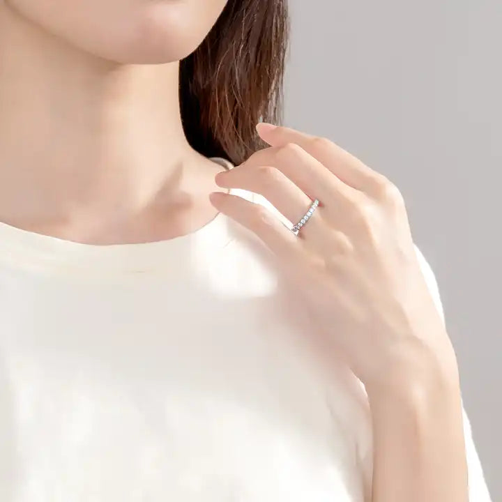 2mm Moissanite Full Eternity Ring - Custom Band