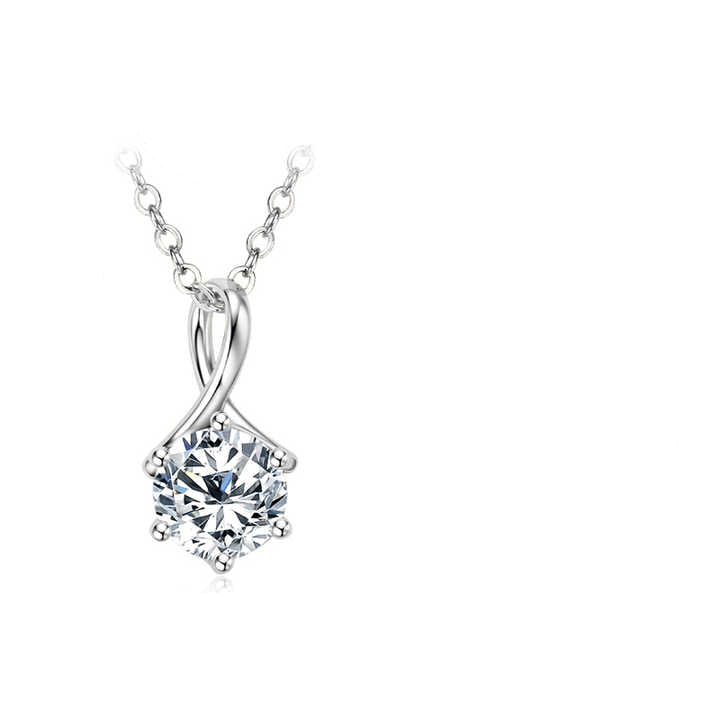 Infinity Pendant Necklace with 1.0ct Moissanite – Elegant Jewelry for Women