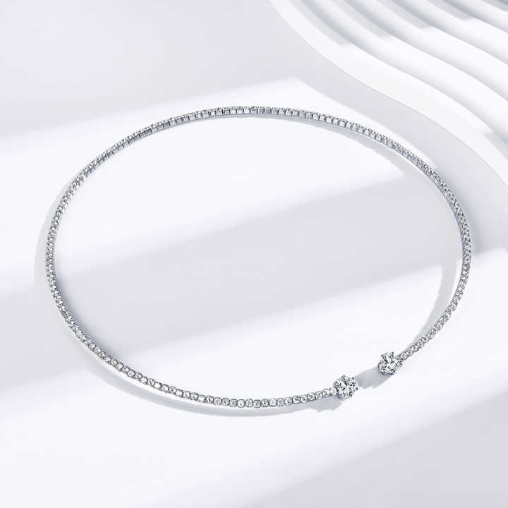 Elegant Moissanite Heart Pendant Necklace – 0.8 Carat