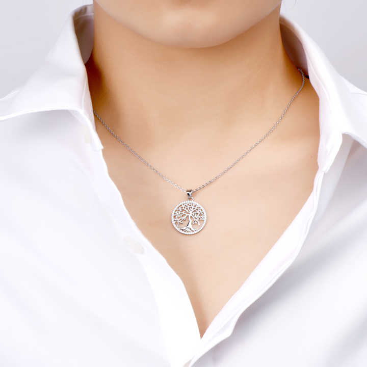 Moissanite Tree of Life Pendant Necklace