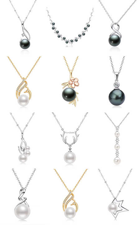 Moissanite Star & Moon Pendant Necklace with 1mm D Color Round Brilliant-Cut Stones