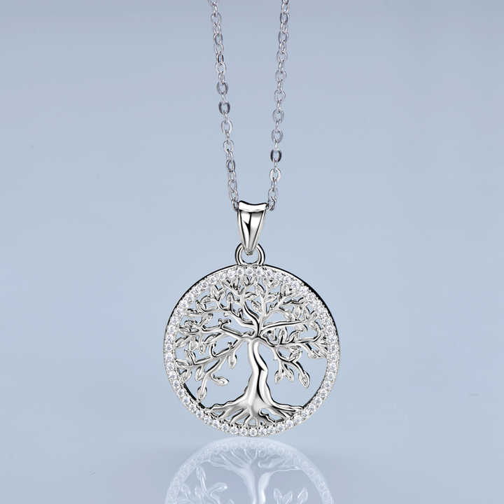 Moissanite Tree of Life Pendant Necklace