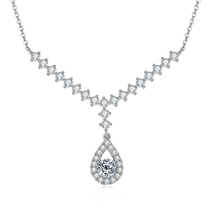 Luxury Moissanite Y Lariat Star Necklace – 1ct