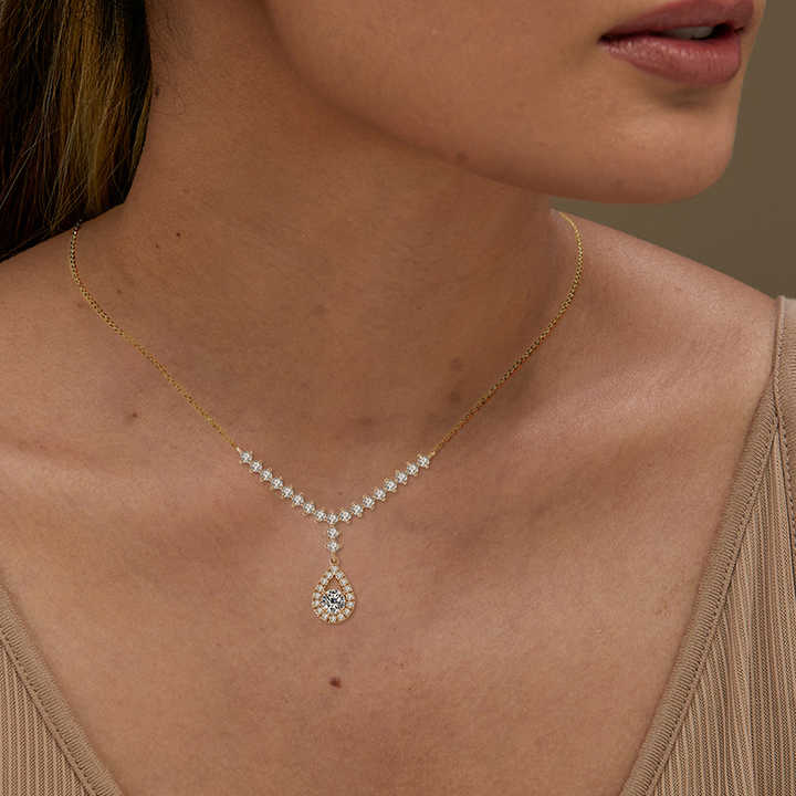 Luxury Moissanite Y Lariat Star Necklace – 1ct