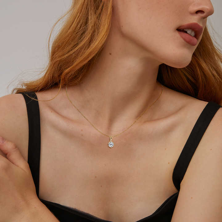 Infinity Pendant Necklace with 1.0ct Moissanite – Elegant Jewelry for Women