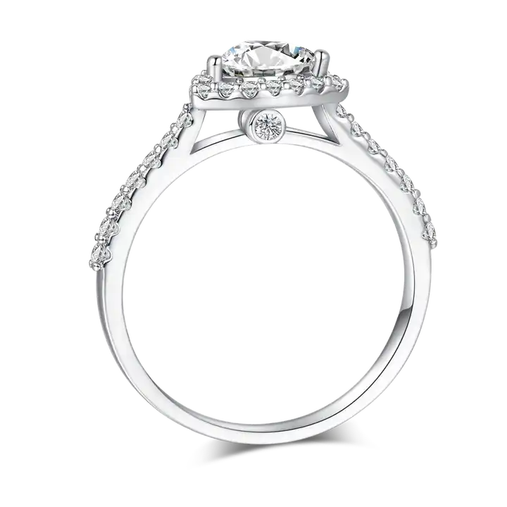 Heart-Shaped Moissanite Ring - 1 Carat 6.5mm Gemstone