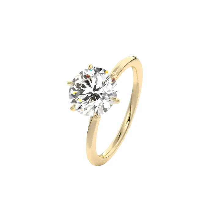 Classic Shiny 0.5ct Moissanite Engagement Ring