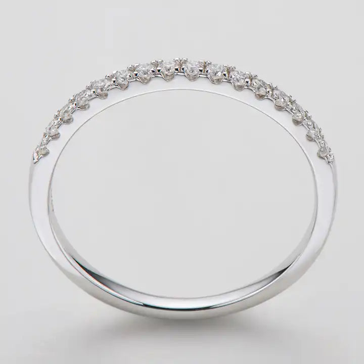 Moissanite Wedding Band - 15 Stone Ring