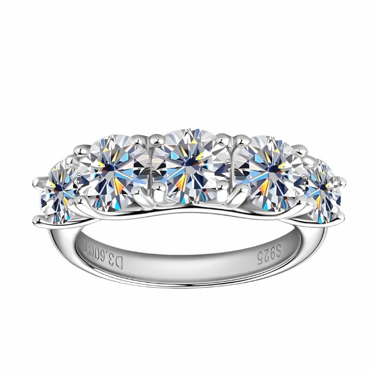 Luxury Moissanite Ring - 6.5mm Round Cut