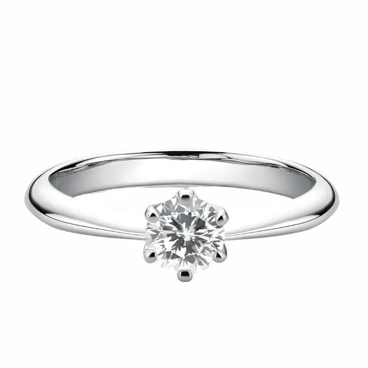 3 Carat Moissanite Solitaire Engagement Ring - 9mm Brilliant Cut