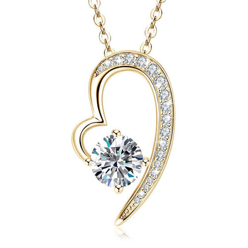 Heart-Shaped Moissanite Pendant Necklace – 1 Carat, Romantic Design