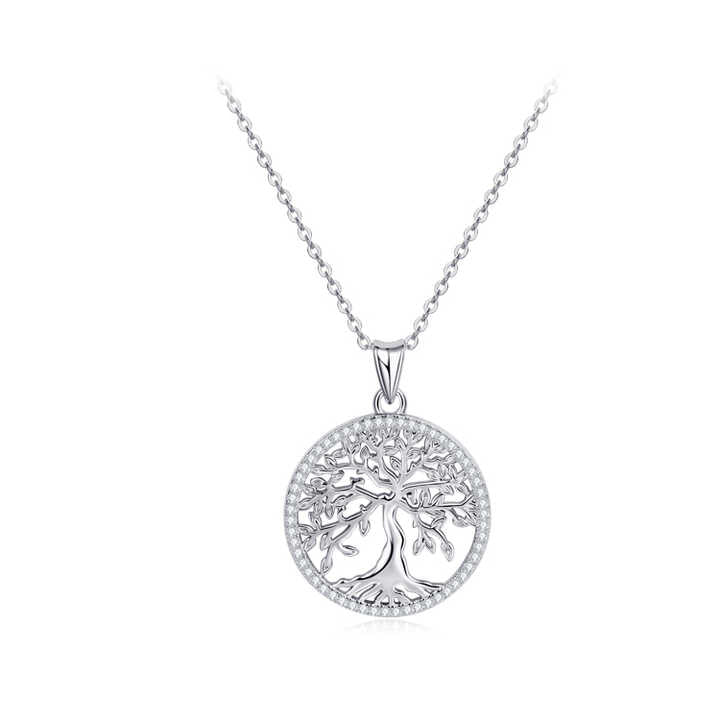 Moissanite Tree of Life Pendant Necklace
