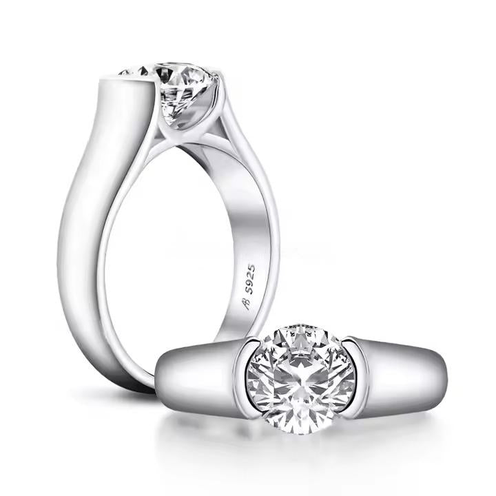 Fine Jewelry 2.0ct Moissanite Engagement Ring - 8mm Solitaire