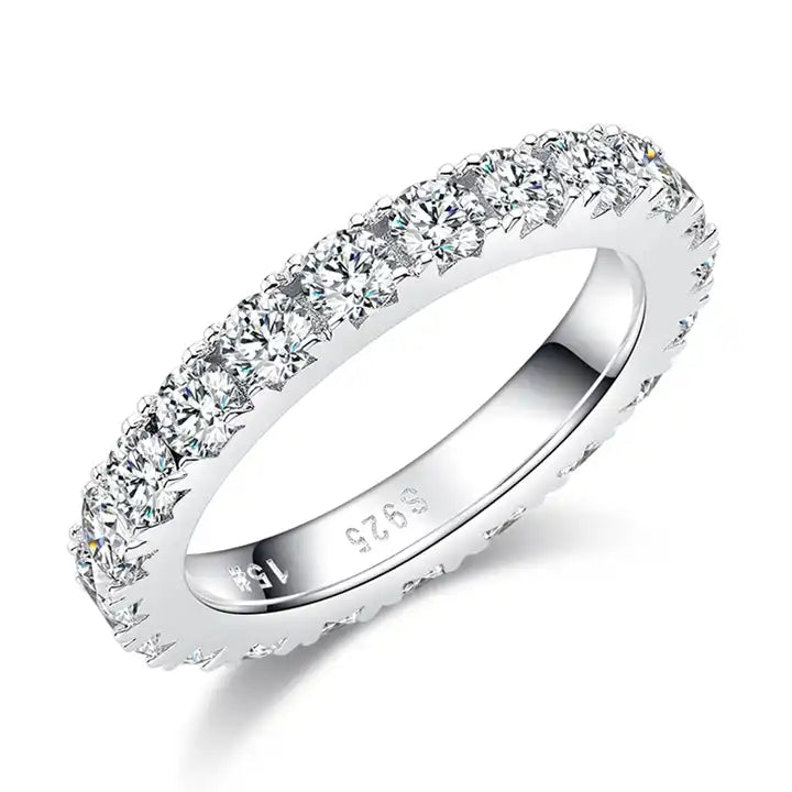 0.1 ct Moissanite Tennis Ring