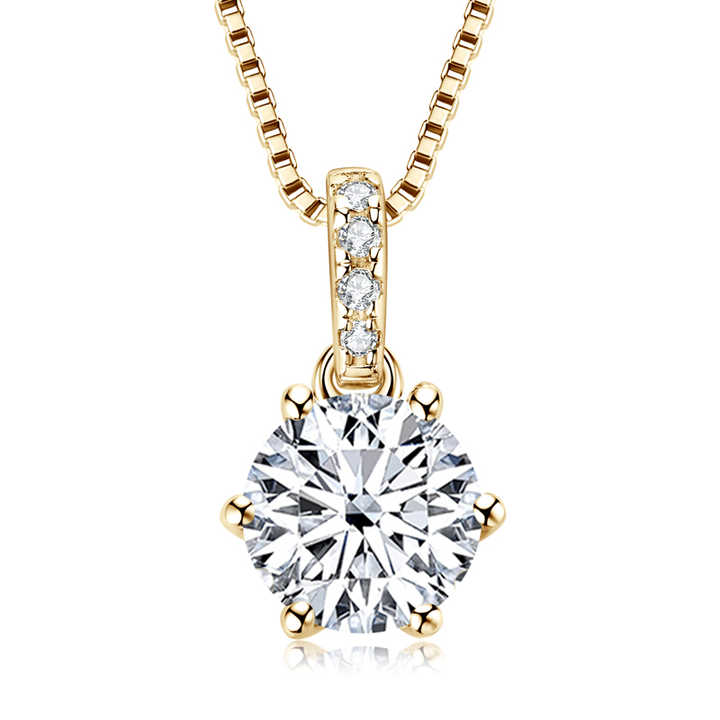 Moissanite Round Pendant VVS1 With Earrings Set