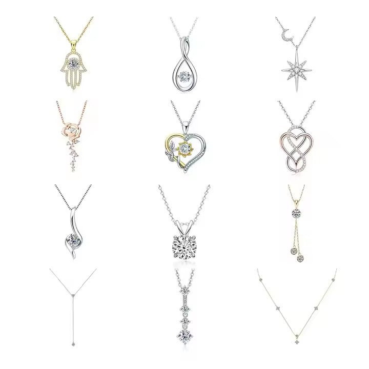 Heart-Shaped Dancing Moissanite Pendant Necklace – 0.8ct