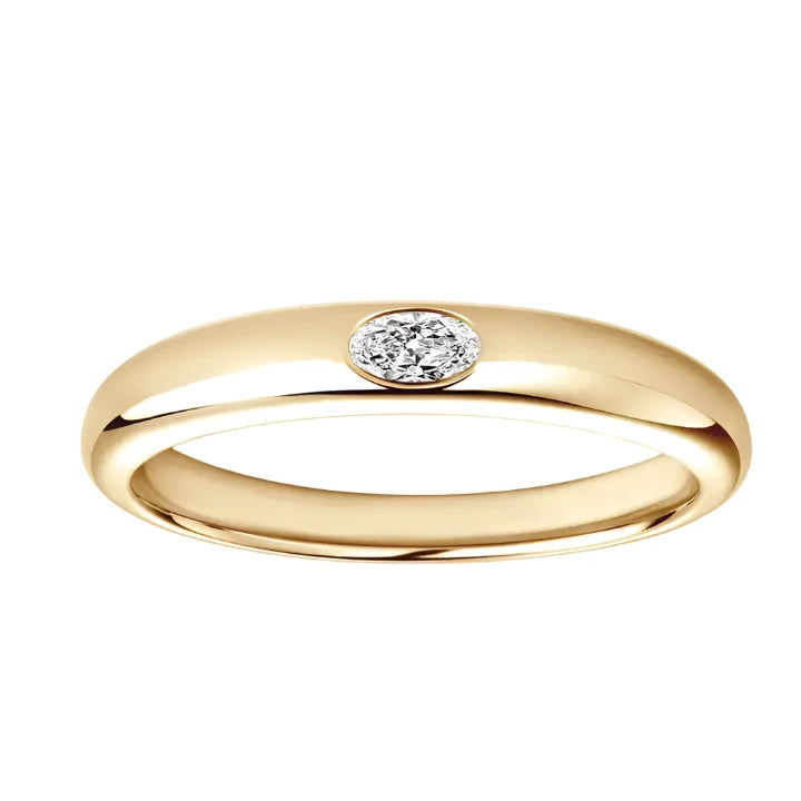 18K Gold Plated Oval Cut Moissanite Halo Engagement Ring