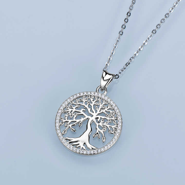 Moissanite Tree of Life Pendant Necklace