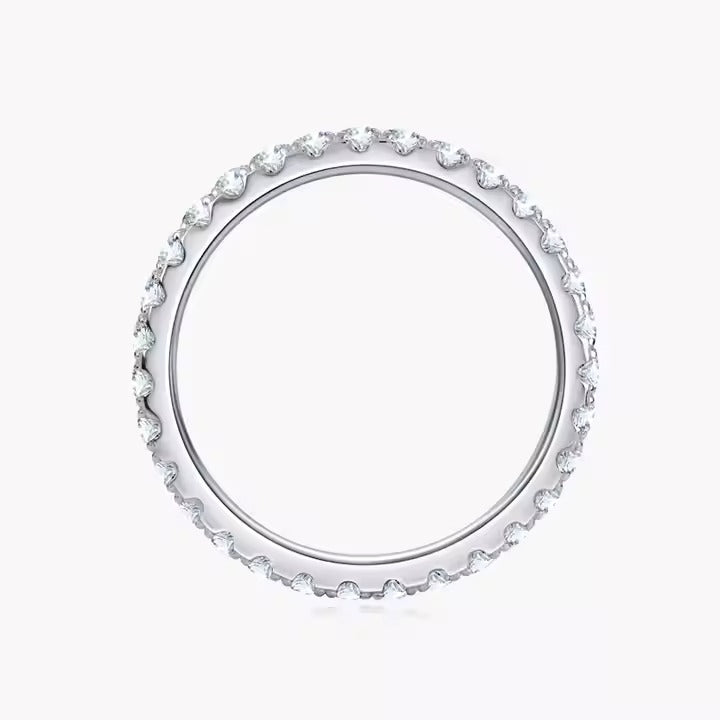 2mm Moissanite Full Eternity Band Brilliant Cut Ring
