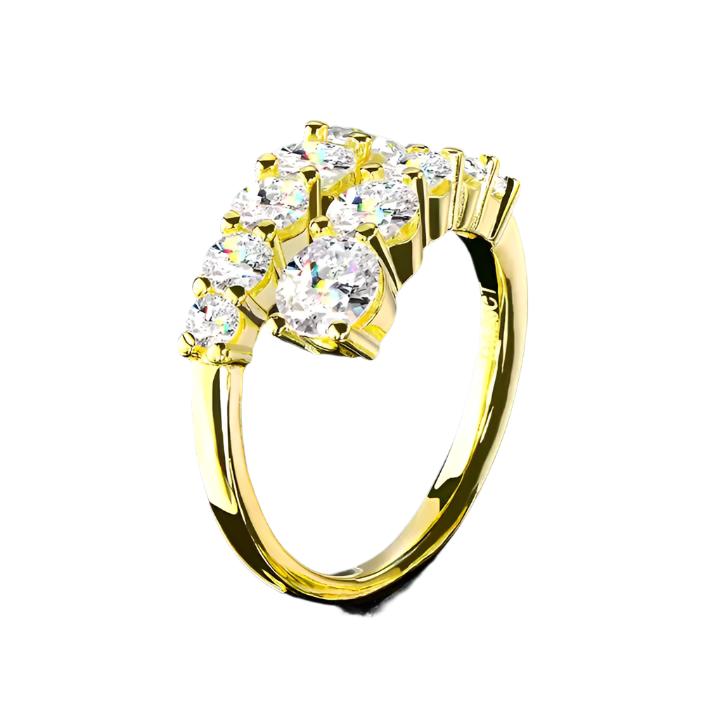 5.5mm Moissanite Twist Shank Engagement Ring - Luxury Design