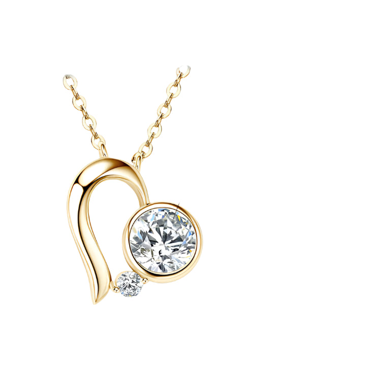 Heart-Shaped Moissanite Pendant Necklace – Elegant Wedding Jewelry Gift