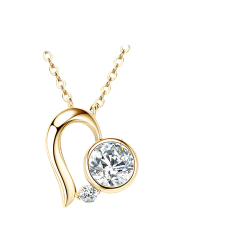 Heart-Shaped Moissanite Pendant Necklace – Elegant Wedding Jewelry Gift