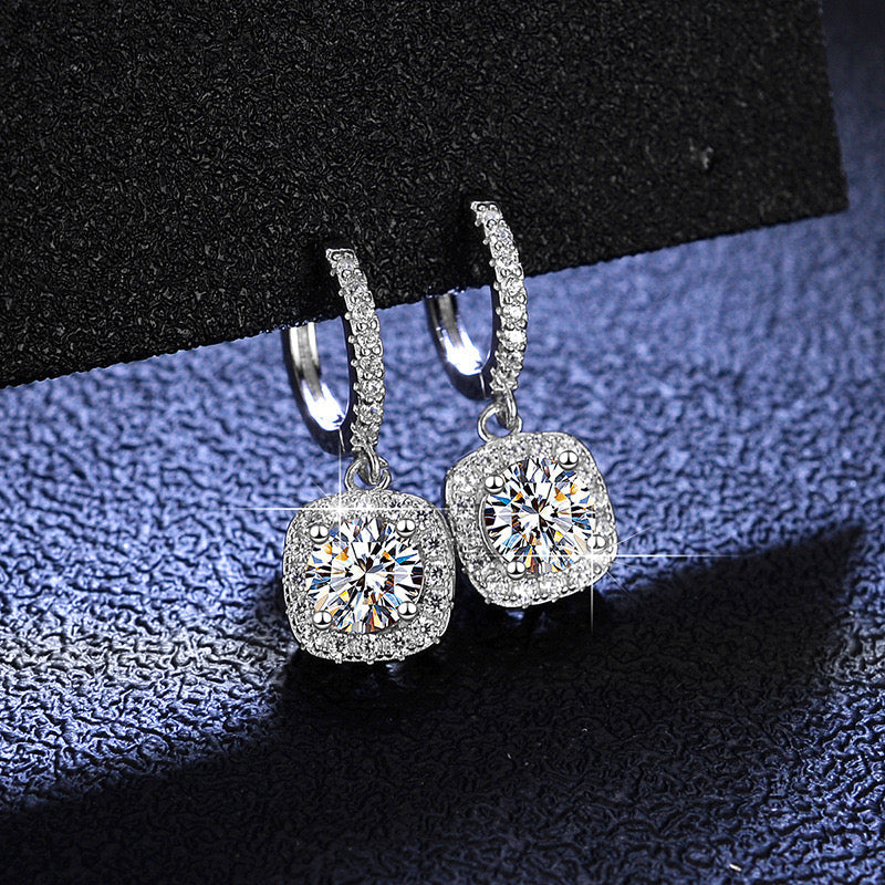 Moissanite Premium Cushion Earrings
