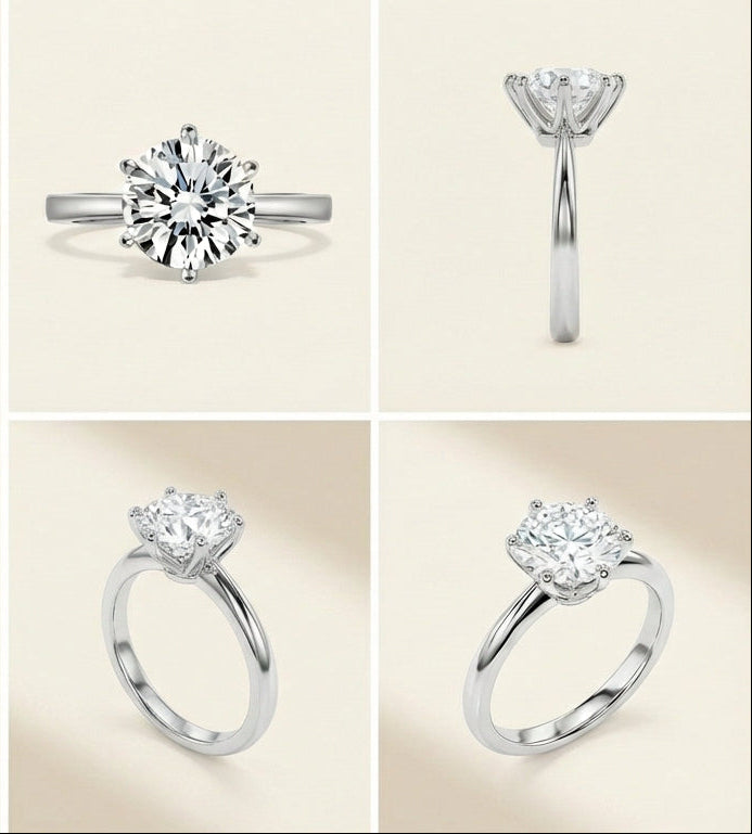 VVS Luxury Solitaire Moissanite Ring For All Occasions