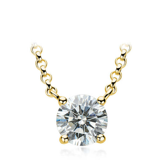 Color Moissanite Pendant Necklace