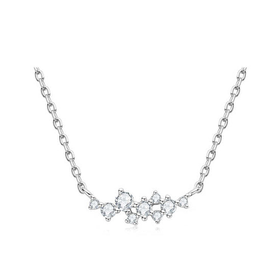 Moissanite Cluster Pendant Necklace