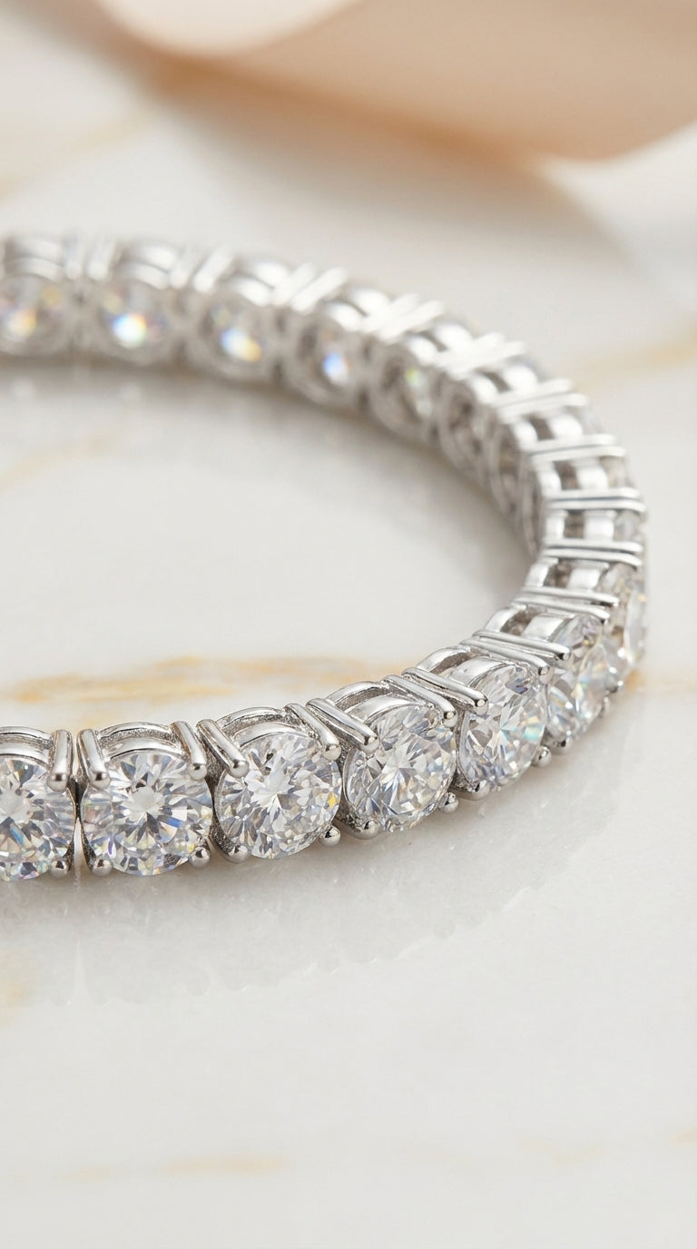 Luxury Tennis Bracelet Simulated Diamonds