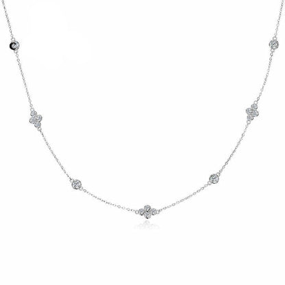 Four-Leaf Clover Moissanite Choker Necklace – 2024 Trendy Design