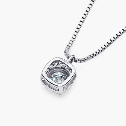 Classic Engagement Moissanite Pendant Necklace – 0.5 Carat Round Brilliant-Cut Stone